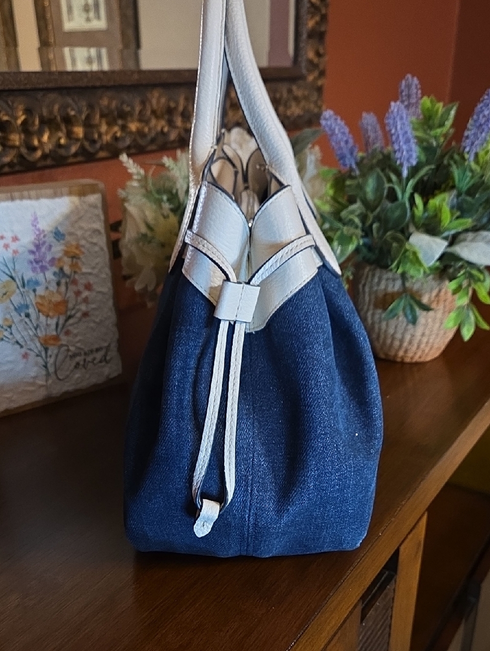 Kate Spade NY Dumpling Denim Satchel EUC - Picture 5 of 16